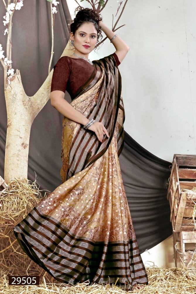 Liliana By Vallabhi Designer Printed Brasso Sarees Wholesale Price In Surat